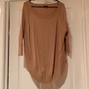 Express tan split side light weight sweater!